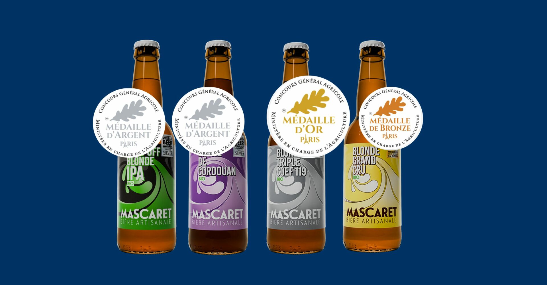 4 Nouvelles médailles pour la Brasserie Mascaret cette année 2026 !